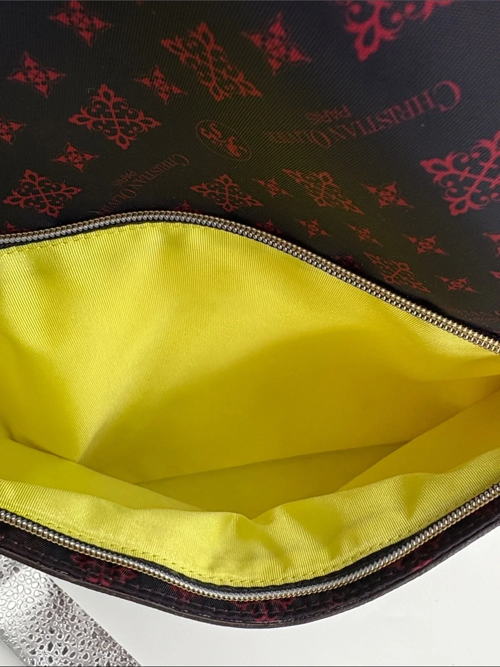 Navy Backpack with Red Trim